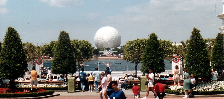 View from American Adventure before American Gardens Theater.