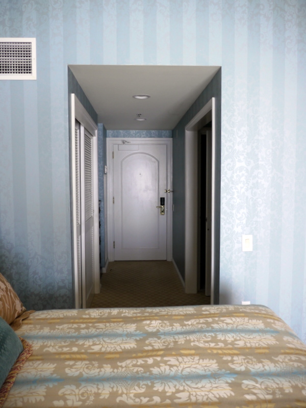 View from beds to door