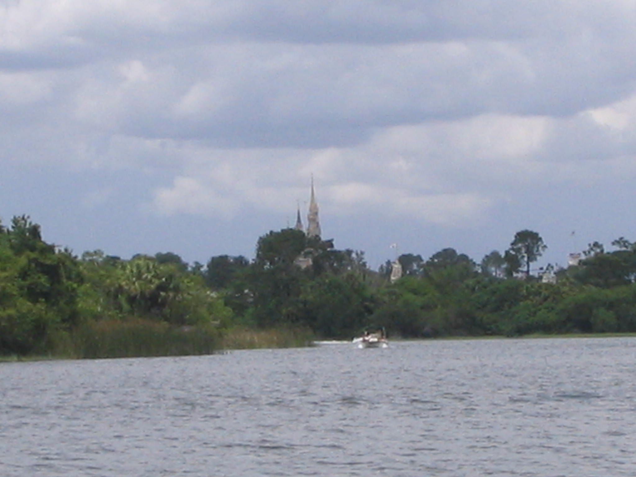 View from little speed boat