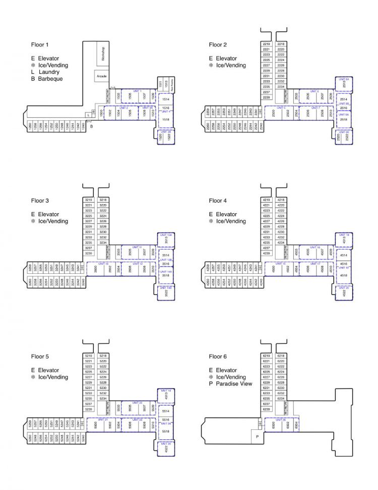 Villas Grand Californian unit numbers