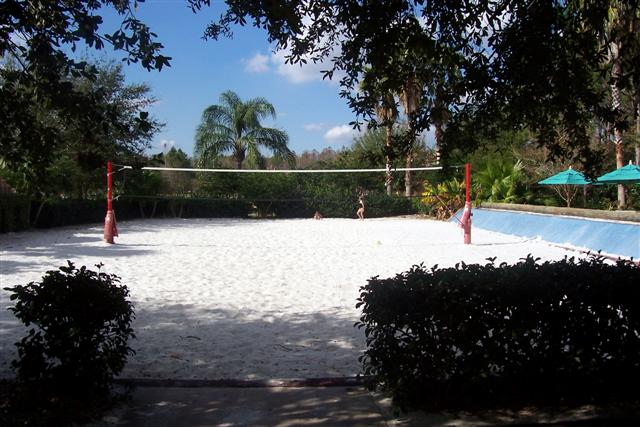 Volleyball court at the main pool.