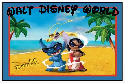 WDW Lilo Stitch Sand Writing Pic