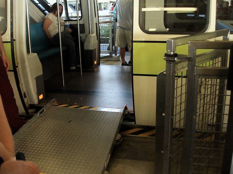 wheelchair accessible monorail car
