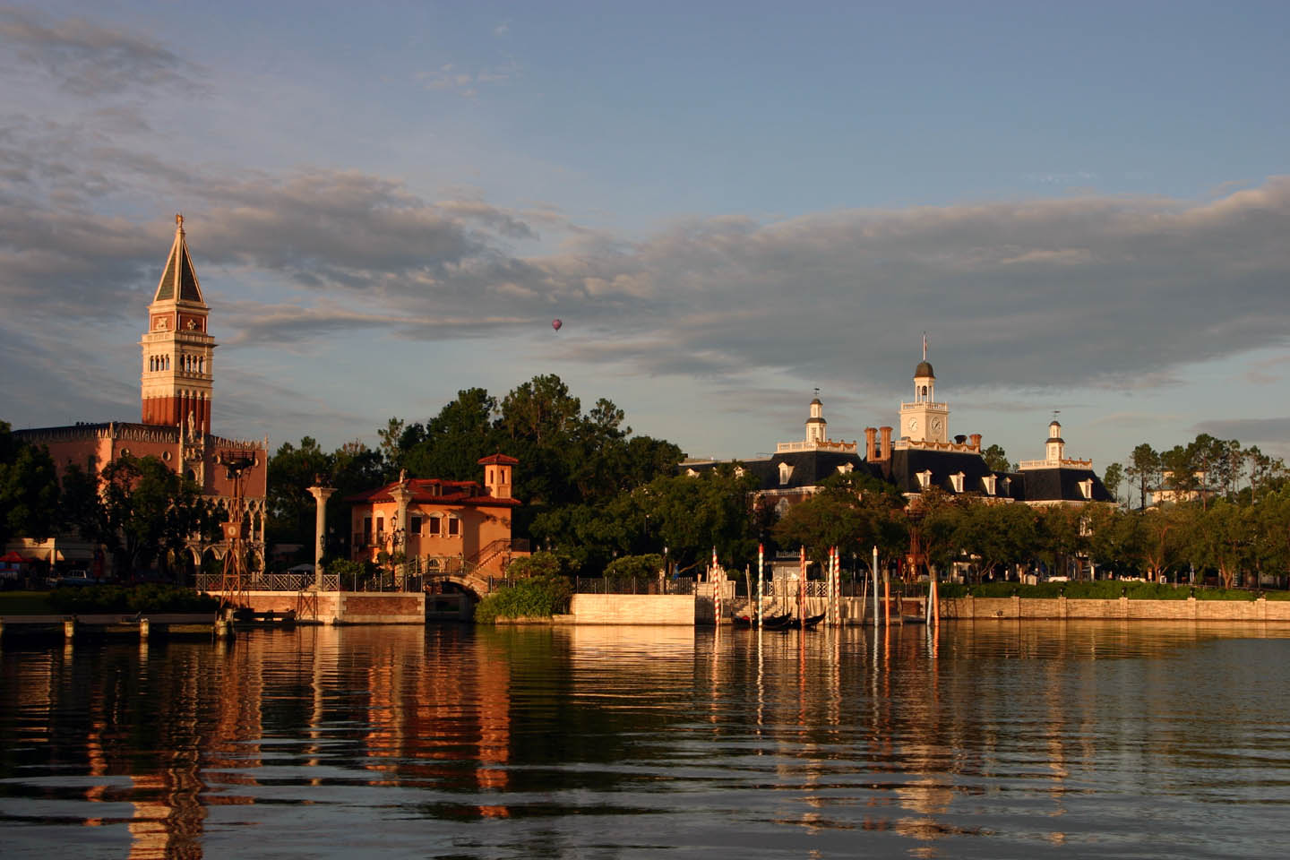 World Showcase at dawn