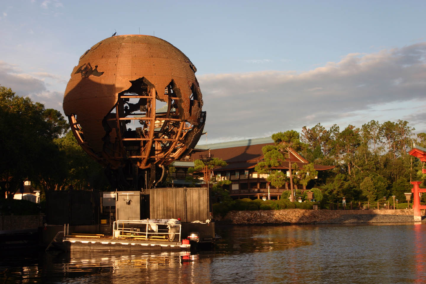 World Showcase at dawn