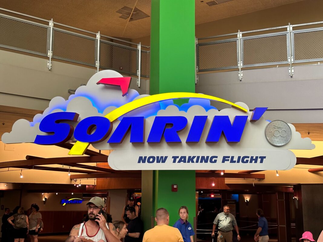 Soarin' Over California Disney100 sign