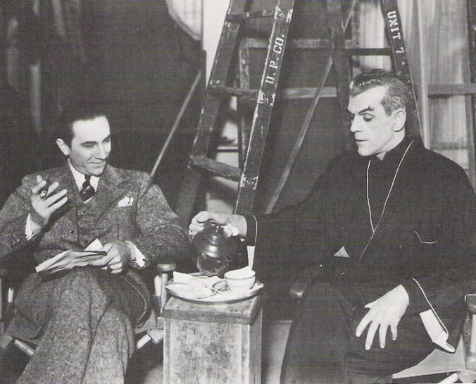 Image result for bela lugosi boris karloff enjoying tea