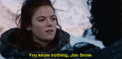 Image result for you know nothing jon snow gif