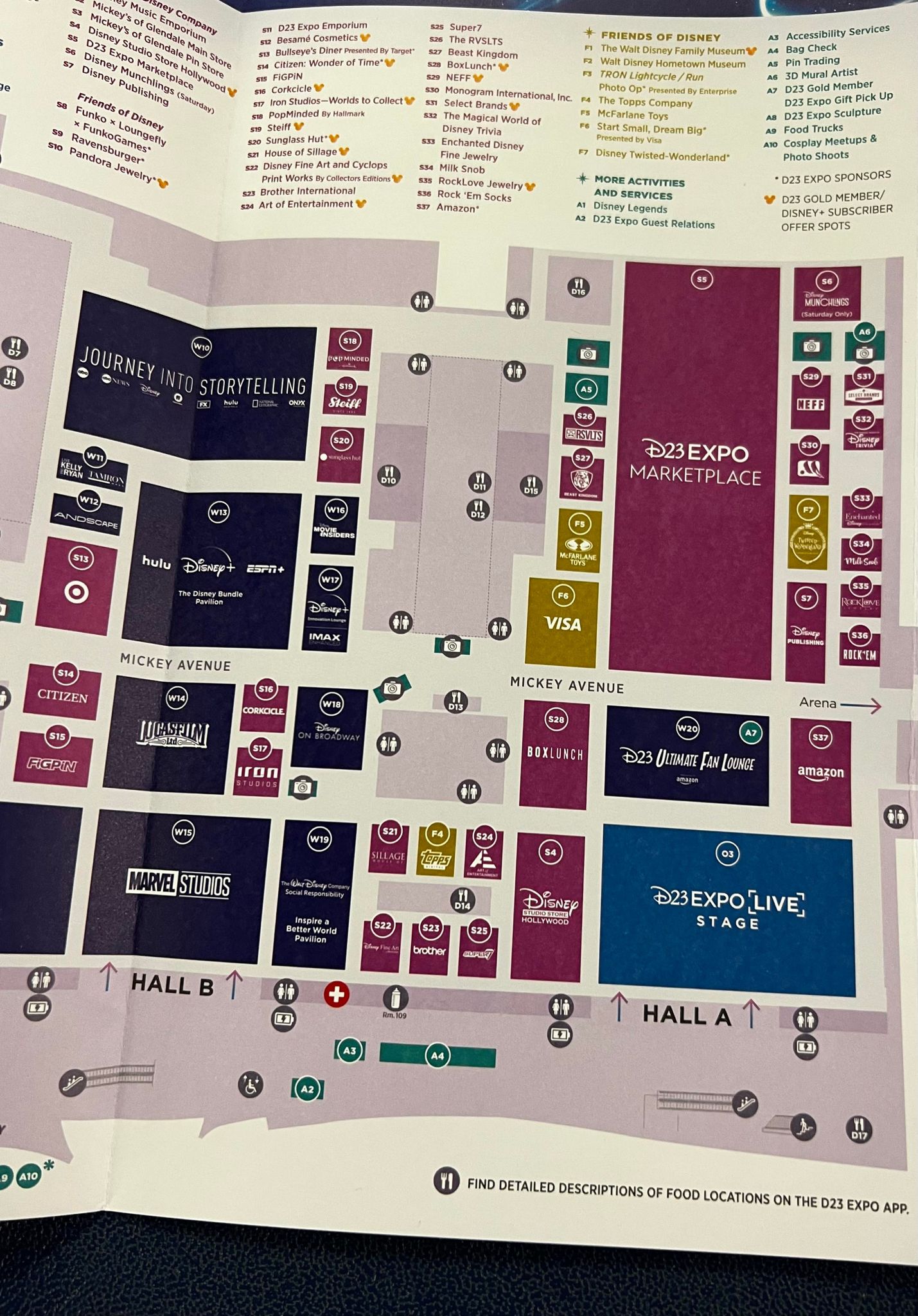 d23 expo map guidebook