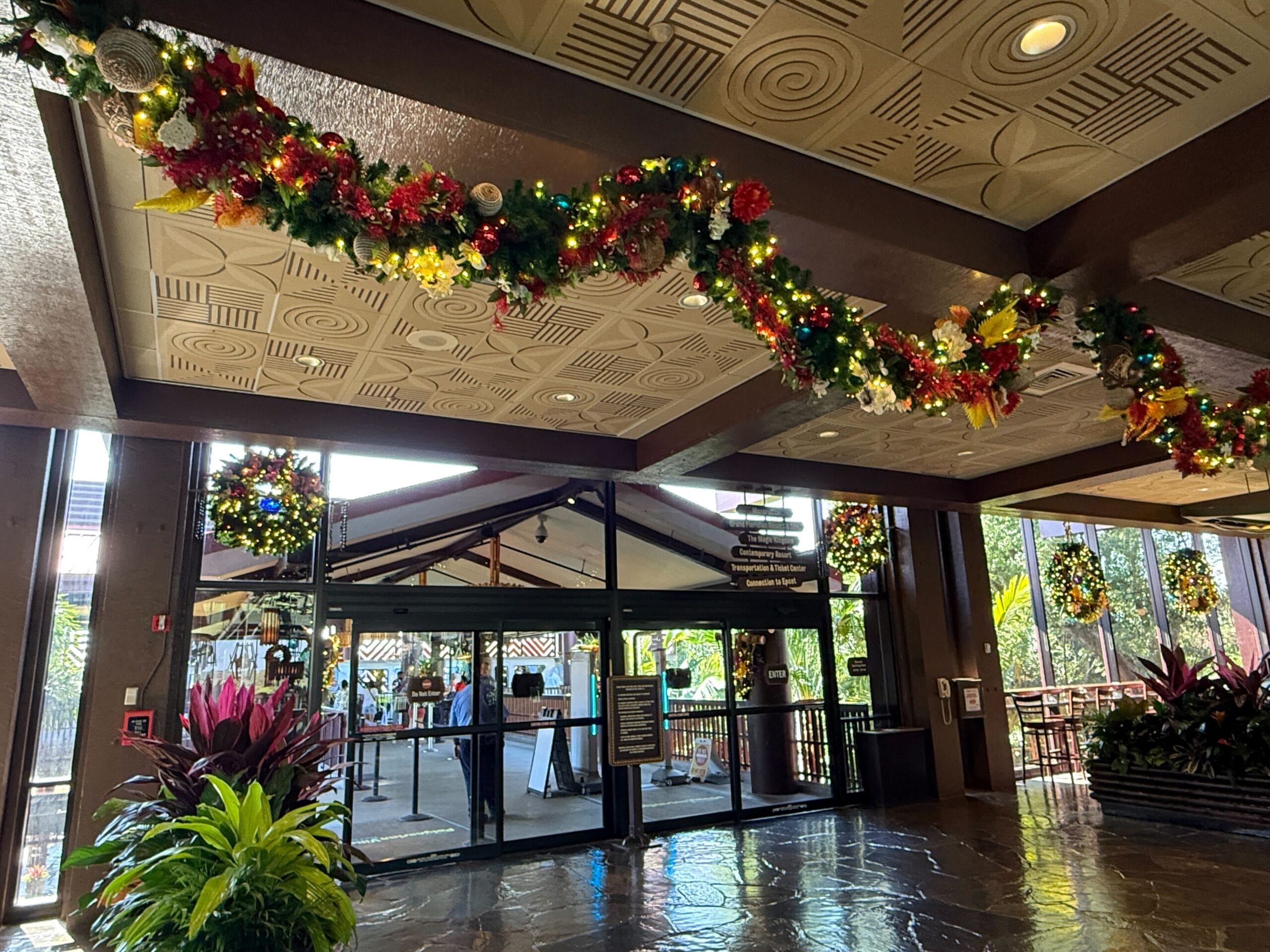 Disney's Polynesian Village Resort Christmas Decorations