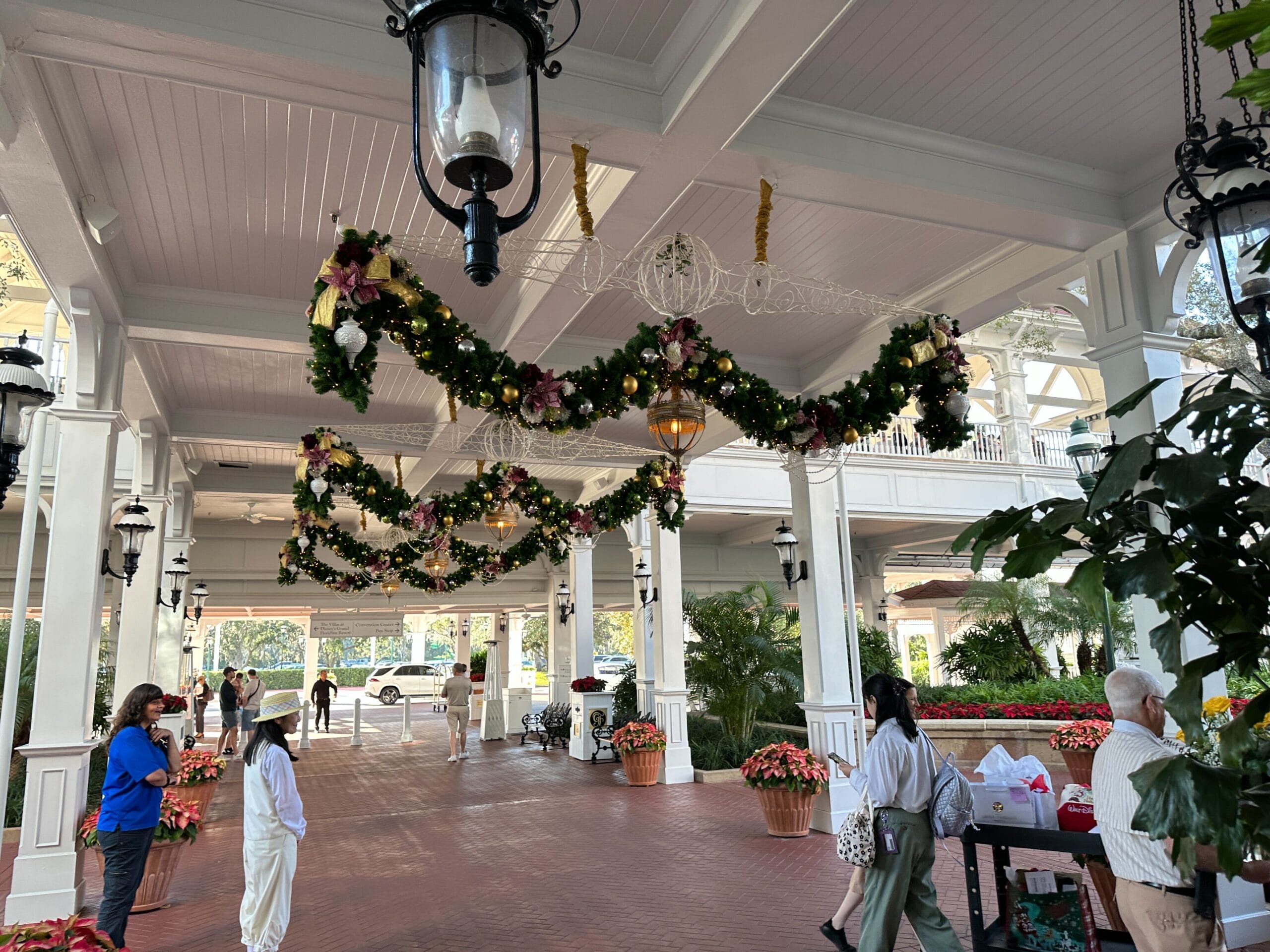 Disney's Grand Floridian Resort & Spa Christmas tree has been installed in the resort lobby for the 2025 holiday season, along with other festive décor.