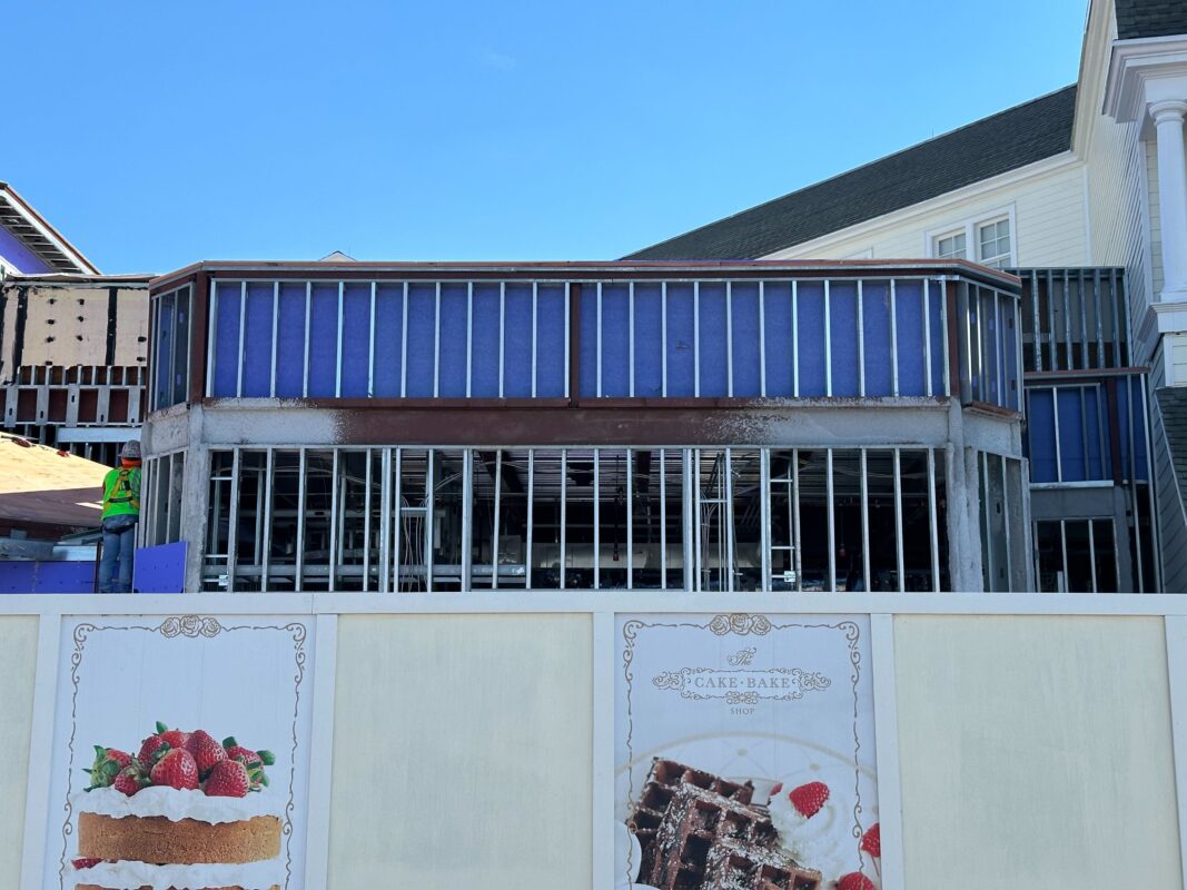 Steel frame entrance of The Cake Bake Shop