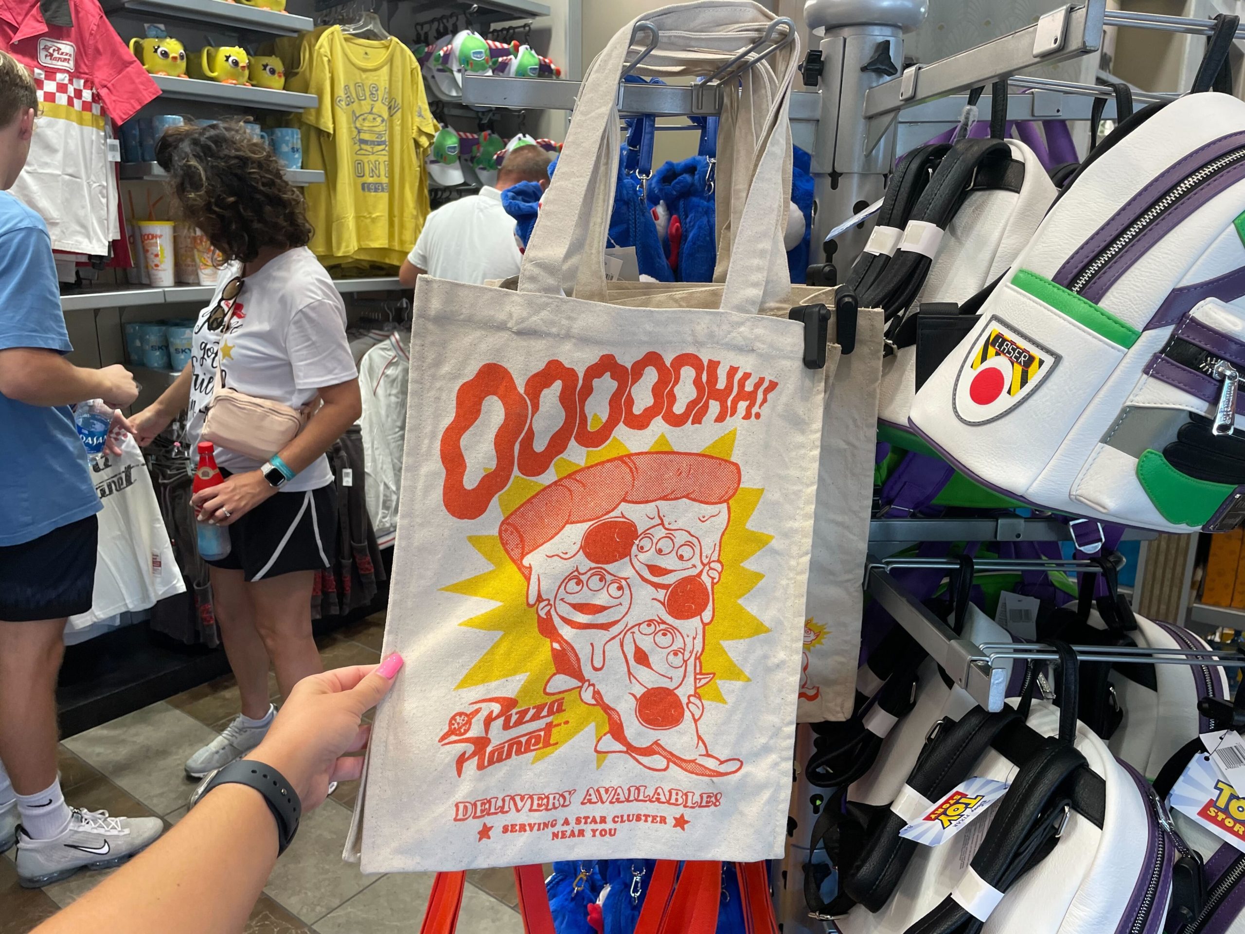 Planet Pizza tote bag full view
