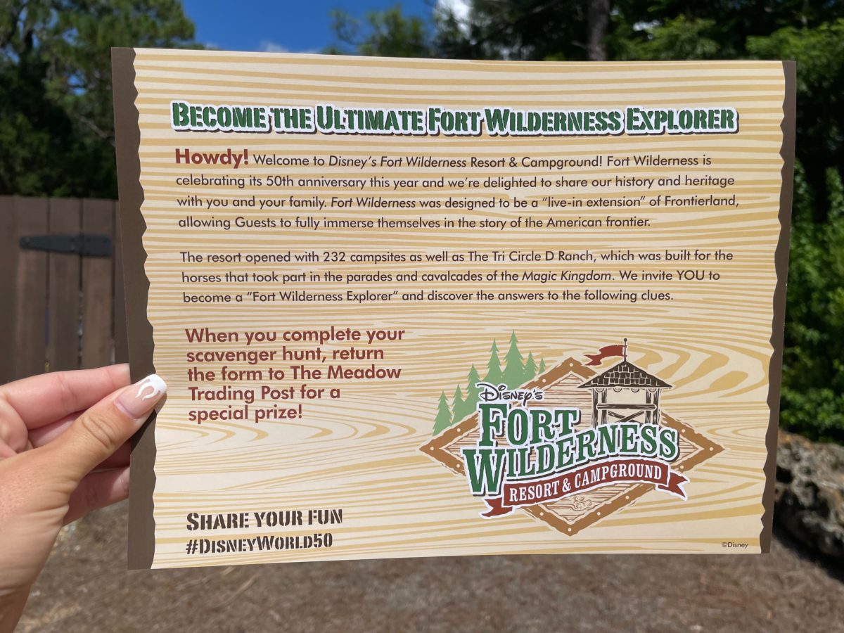 fort wilderness scavenger hunt 1