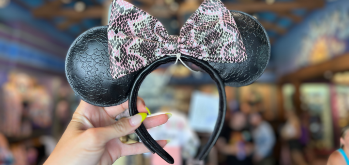 Loungefly Ears, Minnie Ears, Snakeskin bow ears