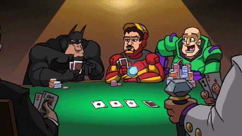 Image result for animals playing cards gif