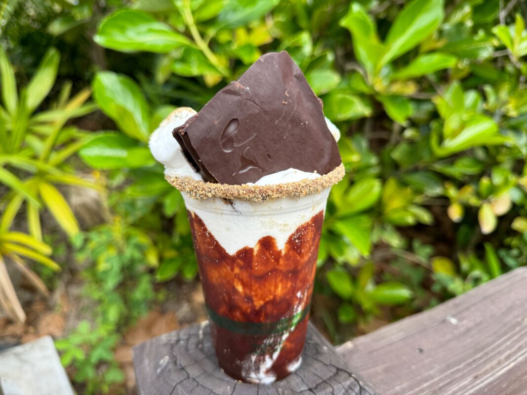 S'more on top of s'mores milkshake