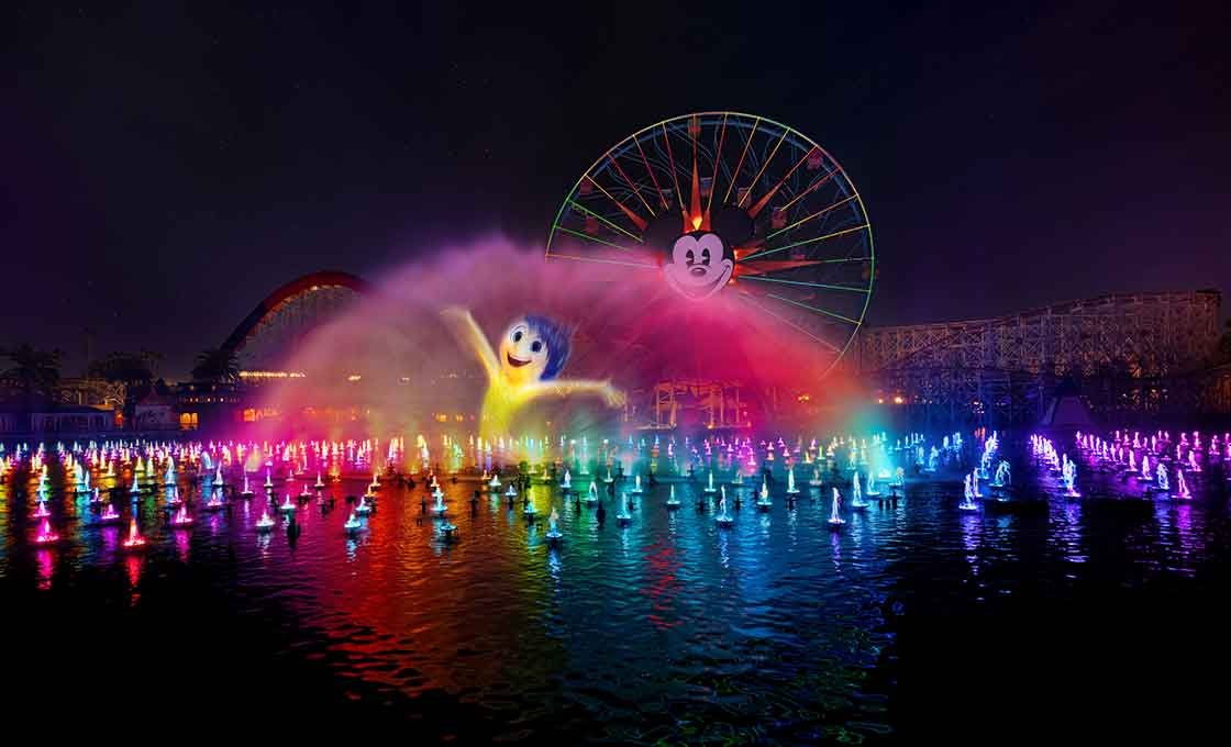 A view of World of Color nighttime show