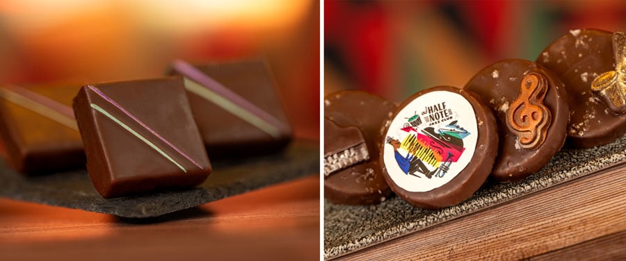 collage of Cookie Butter Ganache Square and Soulfully Pralines