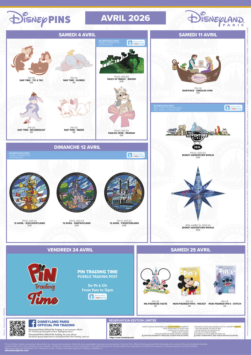 Disneyland Paris Pins April 2026