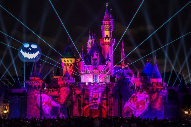 Sleeping Beauty Castle during 'Halloween Screams' 