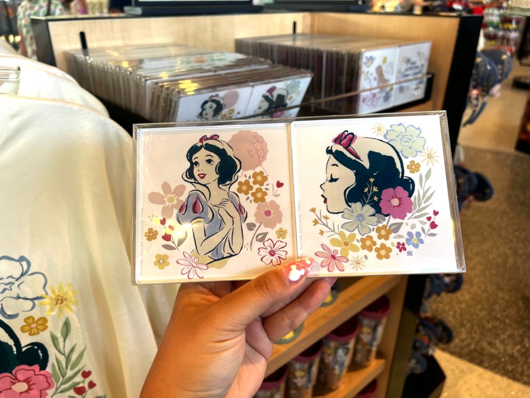 Snow White flower garden coasters