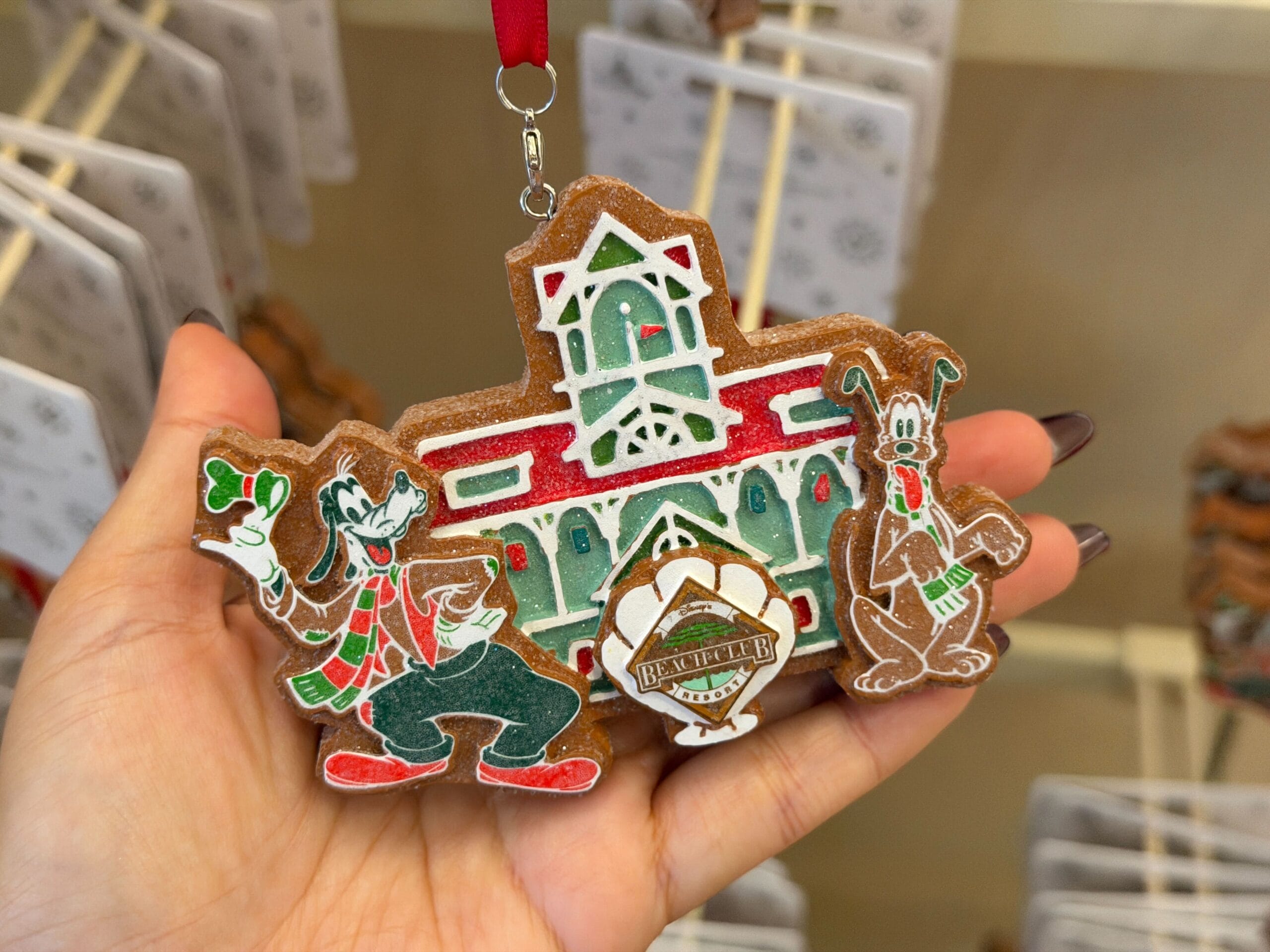 Beach Club gingerbread ornament