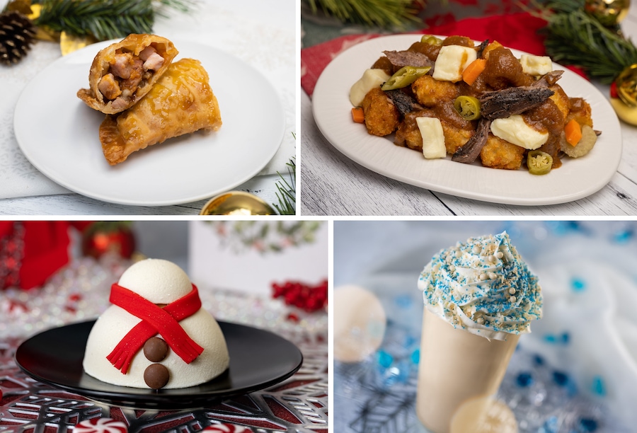 The Friar's Nook collage of food at Mickey’s Very Merry Christmas Party at Magic Kingdom in Walt Disney World Resort