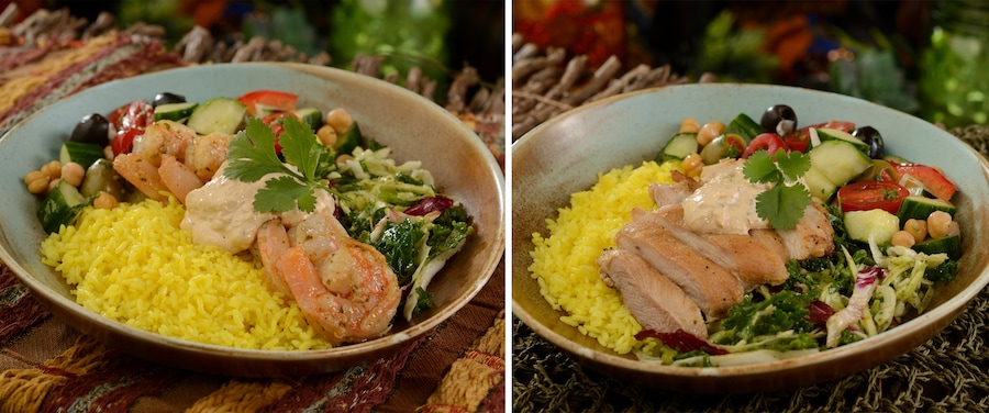 Chermoula-spiced Shrimp Bowl and Oak-grilled Chicken Bowl from The Mara Chermoula-spiced Shrimp Bowl and Oak-grilled Chicken Bowl from The Mara