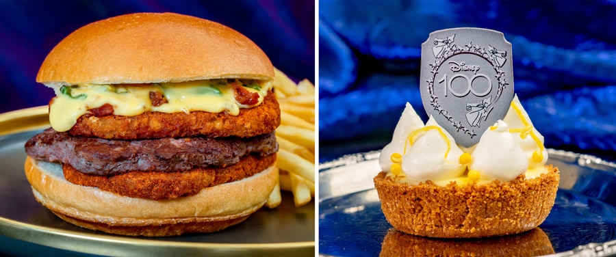 Potato and Cheddar Cheeseburger along with Lemon Chiffon Pie at Hungry Bear Restaurant at Disneyland Pakr Potato and Cheddar Cheeseburger along with Lemon Chiffon Pie at Hungry Bear Restaurant at Disneyland Pakr