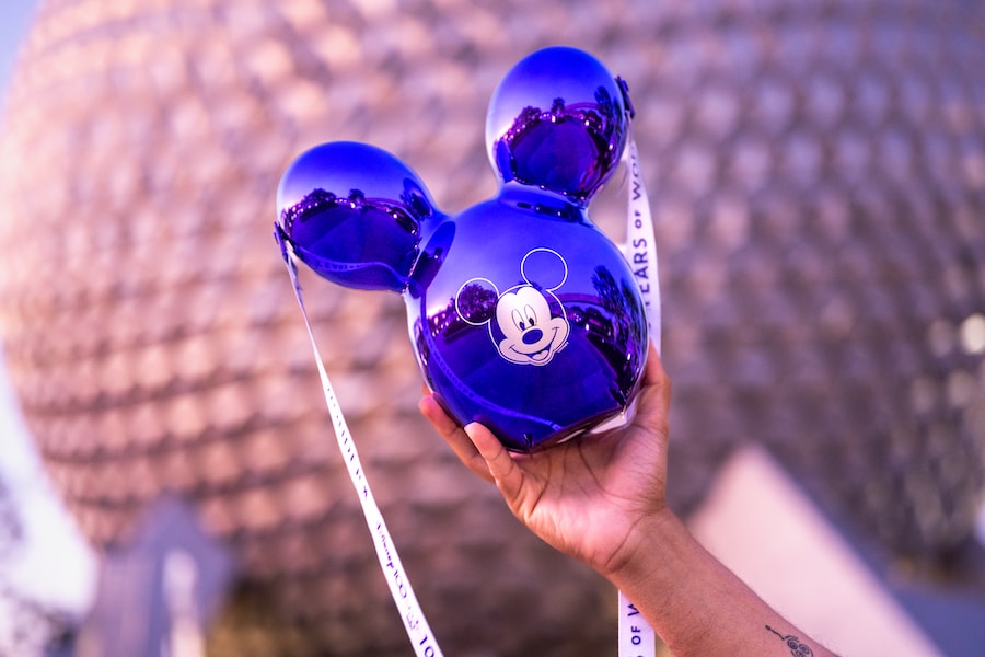 Disney100 Purple Mickey Mouse Balloon Bucket at EPCOT Disney100 Purple Mickey Mouse Balloon Bucket at EPCOT