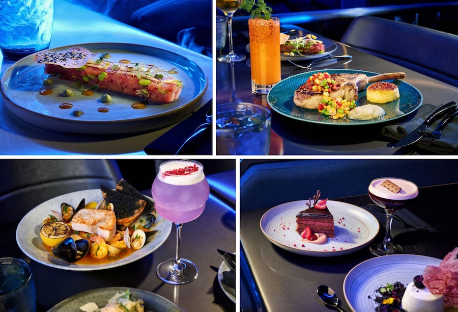 Collage of food items at Space 220 Restaurant  Collage of food items at Space 220 Restaurant