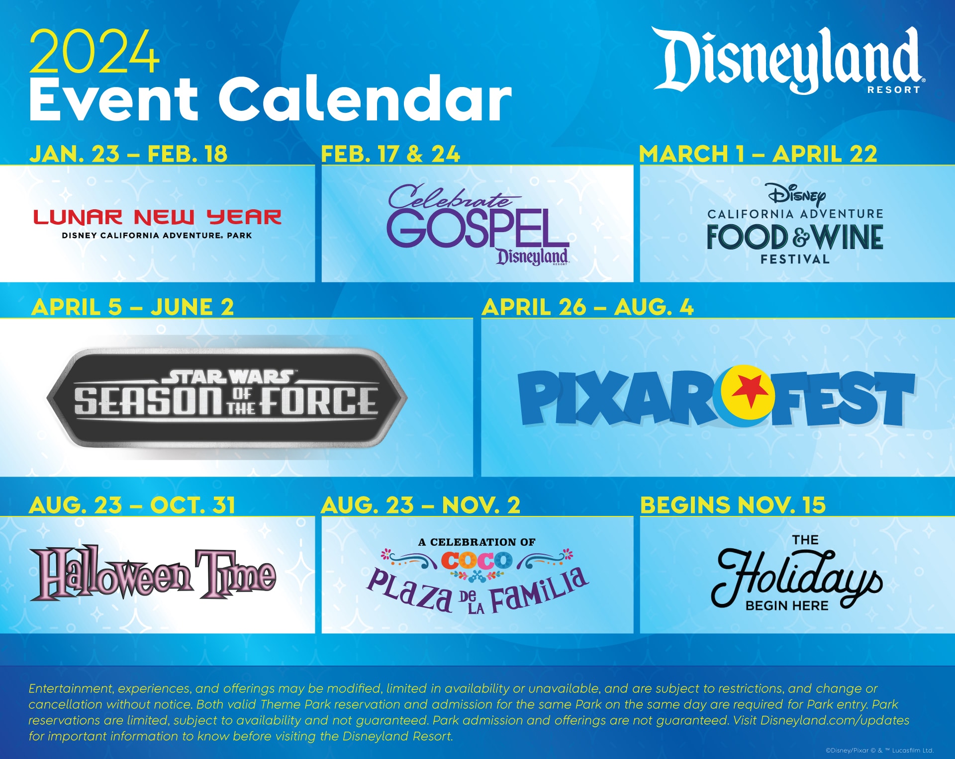 Disneyland Resort 2024 Event Calendar  Disneyland Resort 2024 Event Calendar