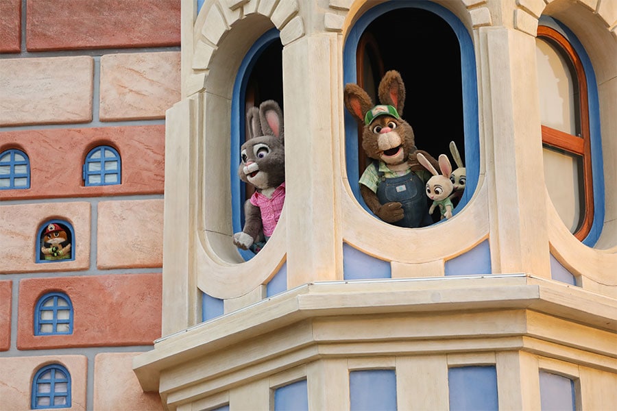 The Hopps family seen in “Disney Zootopia Comes Alive” in Zootopia, now open at Shanghai Disney Resort The Hopps family seen in “Disney Zootopia Comes Alive” in Zootopia, now open at Shanghai Disney Resort