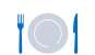 Plate and utensils icon Plate and utensils icon