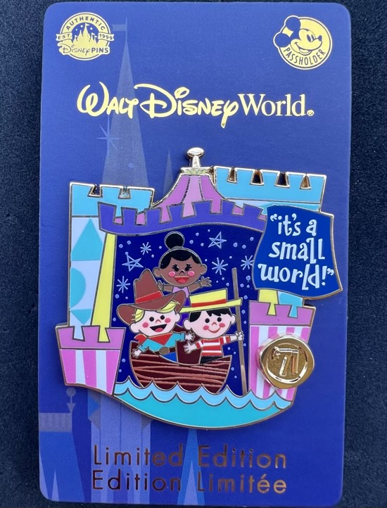 It’s a small world Walt Disney World 50th Anniversary Passholder Pin It’s a small world Walt Disney World 50th Anniversary Passholder Pin