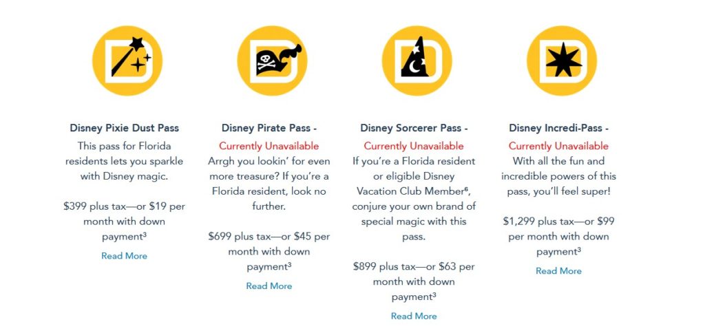 Disney World Annual Passes